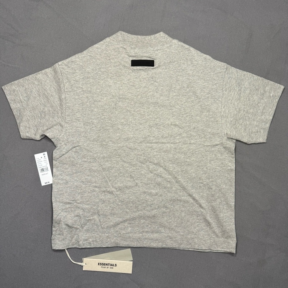Kids Fear of God Essentials Dark Heather Oatmeal T-Shirt Item# 5658315 - Picture 4 of 12